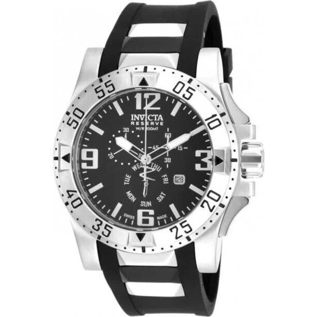 $1195 Msrp~ Invicta Excursion Chronograph Black Dial Men's Watch- Rare See Desc.